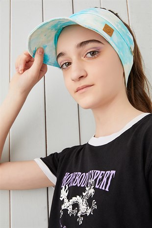 Batik Çocuk Genç Maske Takılabilir Tenis Yazlık vizyerli spor şapka yumuşak pamuklu Penye